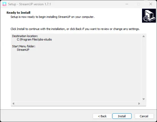 StreamUP Installer 3
