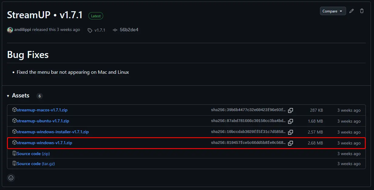 StreamUP Manual Download