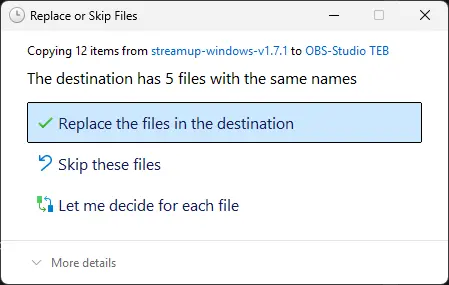 StreamUP Manual Install Overwrite
